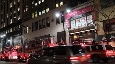 Fire Emergency NYC Stock Footage 71988893