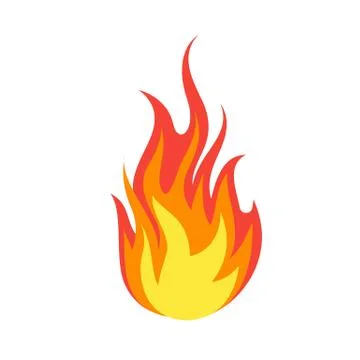 Fire emoji. Simple light creative dangerous energy flame burns fired symbol Stock Illustration