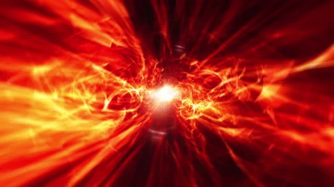Fire energy 3D tunnel vortex energy flows loop Stock Footage 157960878