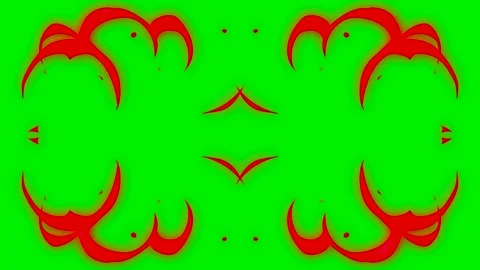 Fire energy wave vfx on green screen background Stock Footage 323301082