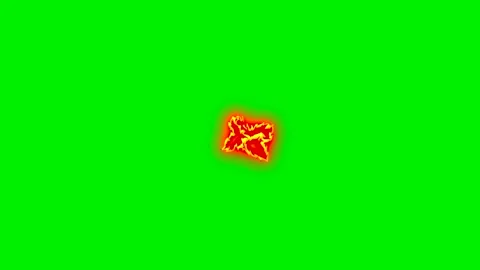 Fire energy wave vfx on green screen background Stock Footage 323301102