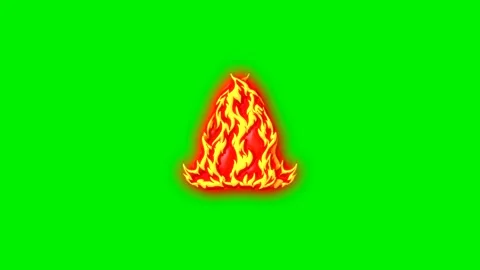 Fire energy wave vfx on green screen background Stock Footage 323301237
