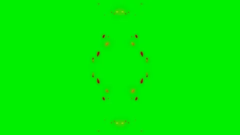 Fire energy wave vfx on green screen background Stock Footage 323301858