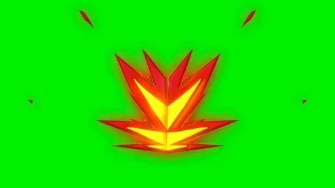 Fire energy wave vfx on green screen background Stock Footage 323303372