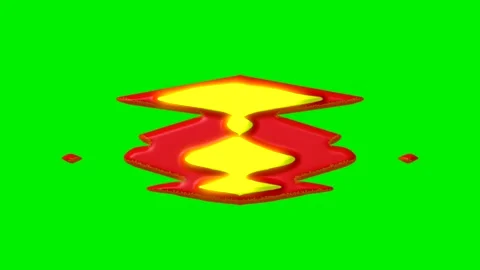 Fire energy wave vfx on green screen background Stock Footage 323309792
