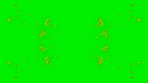 Fire energy wave vfx on green screen background Stock Footage 324498566