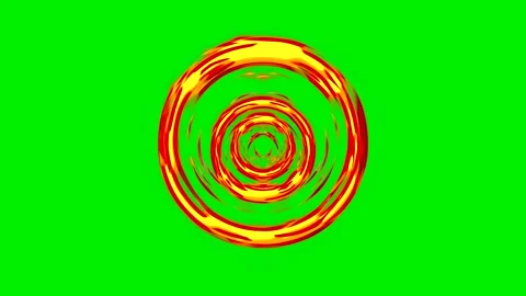 Fire energy wave vfx on green screen background Stock Footage 324498971
