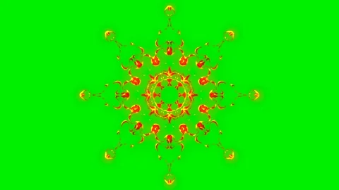 Fire energy wave vfx on green screen background Stock Footage 324499562
