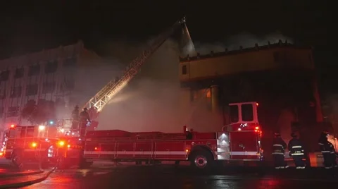 Fire engine in action Stockbeeldmateriaal 55543978