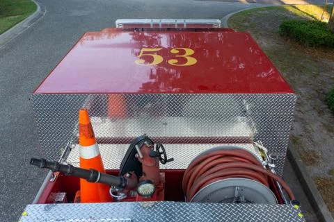 Fire engine cabin 库存照片