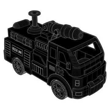 Fire Engine Car Vector. Stockillustratie
