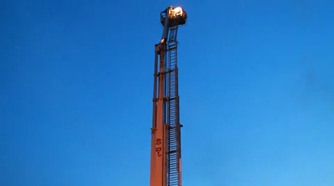 Fire engine crane truck Stock Footage 40500242