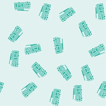 Fire engine emergency glyph seamless pattern Illustrazione stock