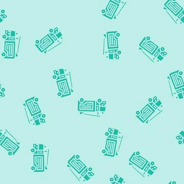 Fire engine emergency glyph vector seamless pattern 스톡 일러스트