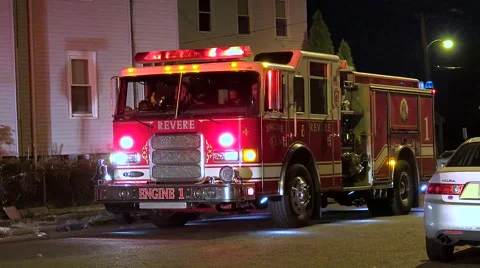 Fire Engine flashing lights Stock Footage 42539426