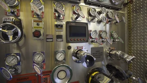 Fire Engine gauges and nossles 動画素材 70753890