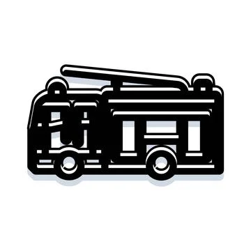 Fire engine icon creating emergency safety concept イラスト素材