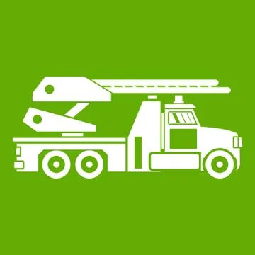 Fire engine icon green 스톡 일러스트