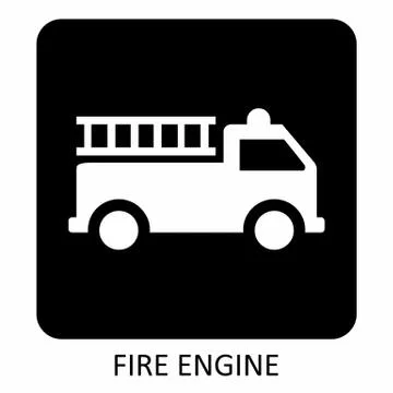Fire engine icon illustration Stock Illustration