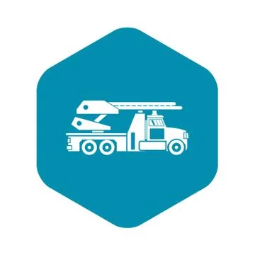 Fire engine icon, simple style Illustrazione stock