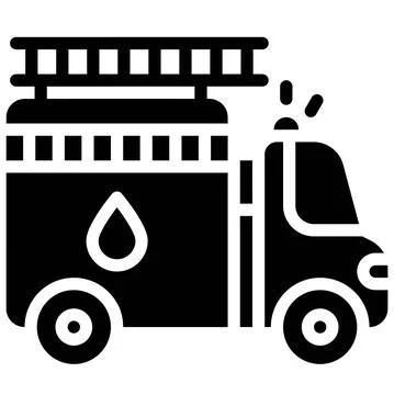 Fire engine icon, transportation related vector Stock Illustration