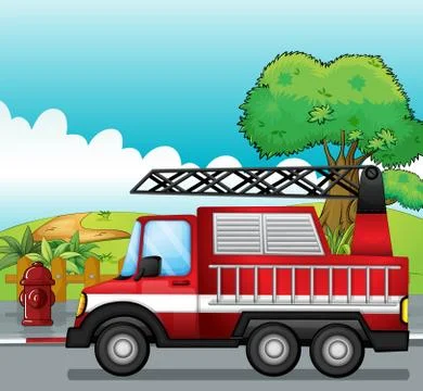 A fire engine Stock Illustration