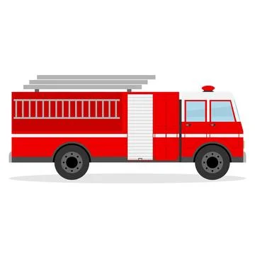 Fire engine. 库存插图
