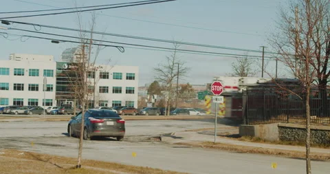 The fire engine left for a life saving or firefighting rescue operation. Video stock 229874714