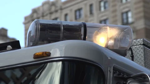 A fire engine light flashes red - close-up Stock Footage 44115940