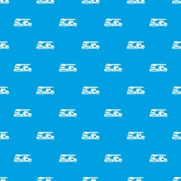 Fire engine pattern seamless blue 스톡 일러스트