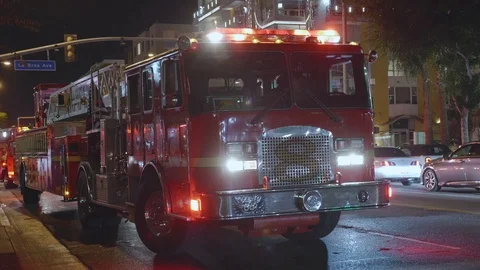 Fire engine (пожарная машина) Stock Footage 116101009