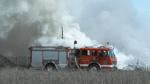 Fire Engine At The Scene Vídeos de archivo 88220632