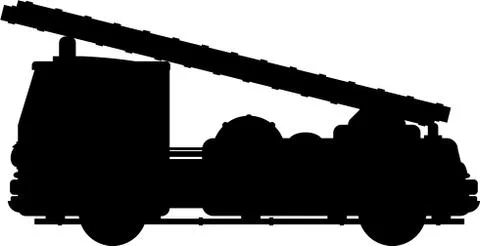 Fire Engine Silhouette Stock-Illustration