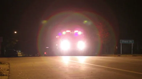 Fire EngineResponding Night Stock-Footage 35731213