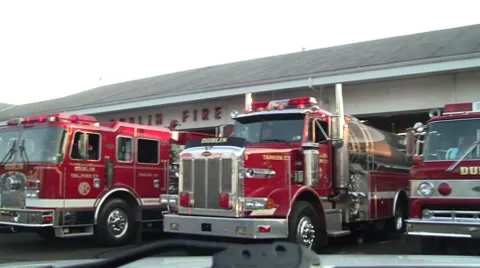 Fire engines Stock Footage 8601730