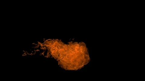Fire engulfing screen and then disappears Stock Footage 122176540