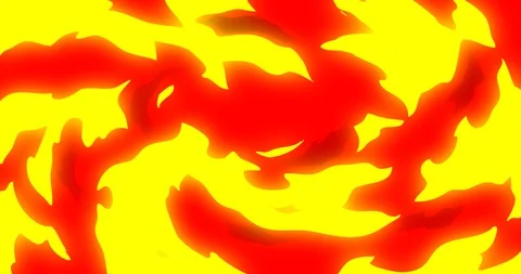 Fire Eruption Transitions Cartoon Animation Hand Drawn. Stock Footage