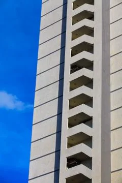 Fire escape on the backside of hotel Stock Photos