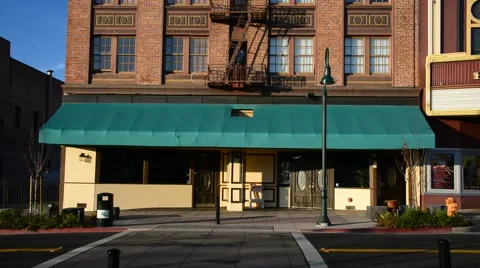 Fire Escape on a red bricked building in California Stock Footage 46257040