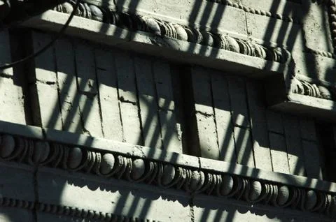 Fire Escape Shadow on East 3rd Street 3 Stock Photos
