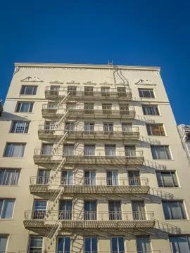 Fire Escape on Side of Building Stock Photos
