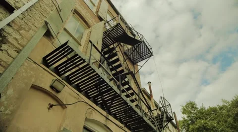 Fire Escape Stairs 스톡 동영상 53205750
