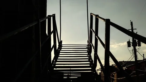 Fire Escape Stairs Stock Footage 85329405