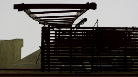 Fire Escape View from Below Stock Footage 277423768