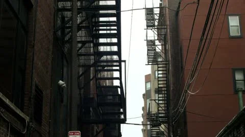 Fire Escapes Boston Stock-Footage 12425172