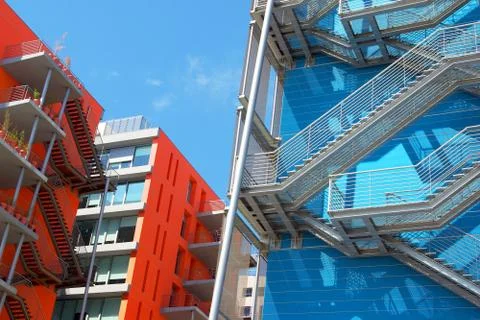 Fire escapes Stock Photos