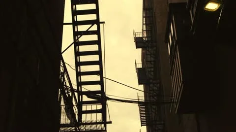 Fire Escapes Tenements Stock-Footage 12531654