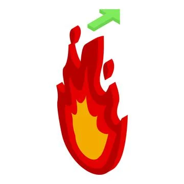 Fire evacuation icon isometric vector. Safety plan Illustrazione stock