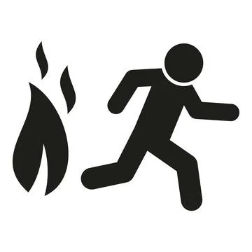 Fire evacuation icon simple vector. Pull help Ilustración de archivo