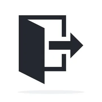 Fire exit and Quit vector icon flat isolated Stock Illustration